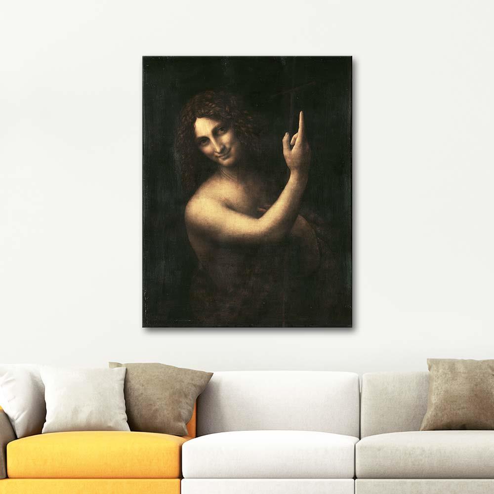 Leonardo da Vinci Vaftizci Yahya Kanvas Tablo