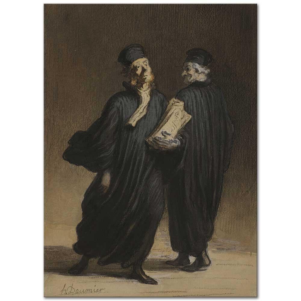 Honore Daumier Avukatlar Kanvas Tablo