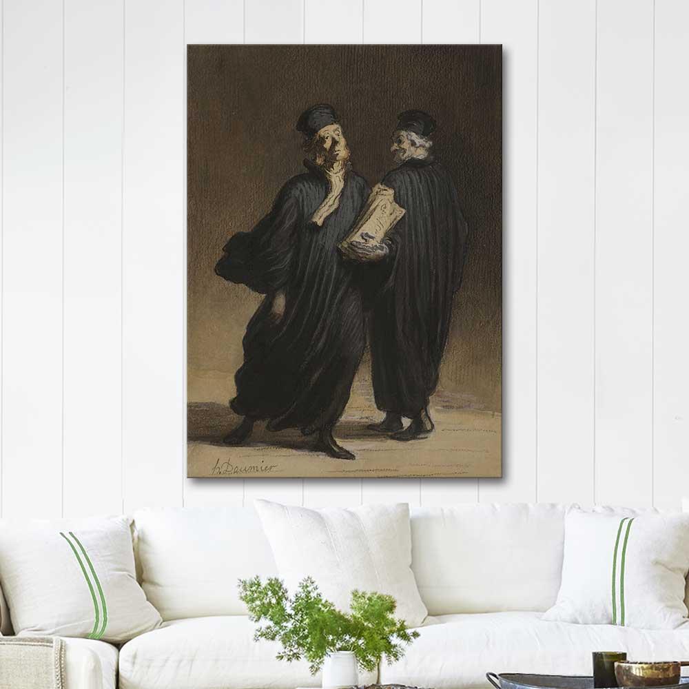 Honore Daumier Avukatlar Kanvas Tablo