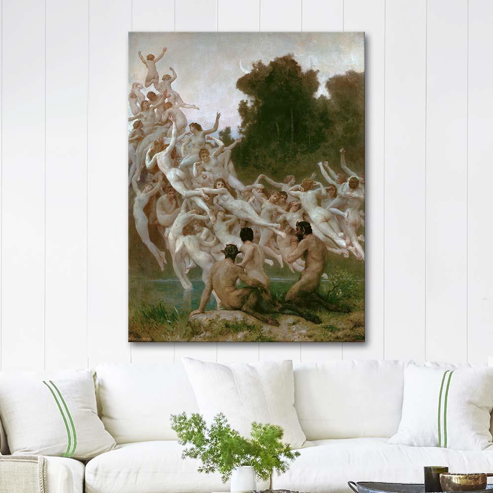 William Adolphe Bouguereau Dağ Perileri Kanvas Tablo