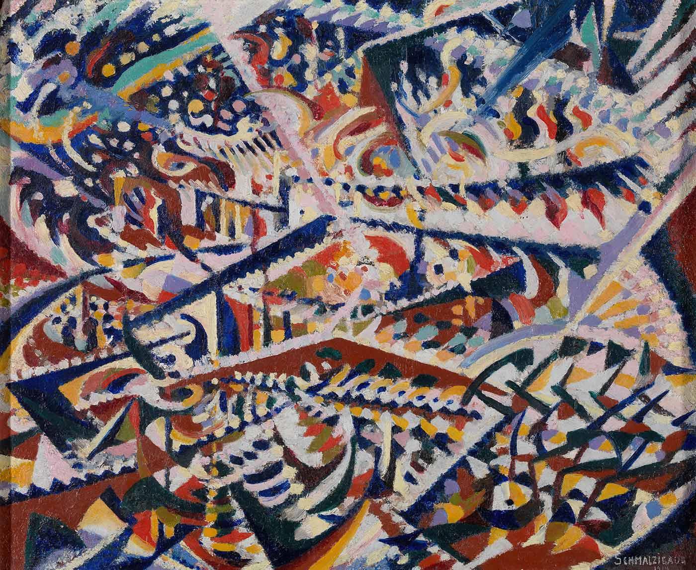 Jules Schmalzigaug Işık + Aynalar ve Kalabalık Kanvas Tablo