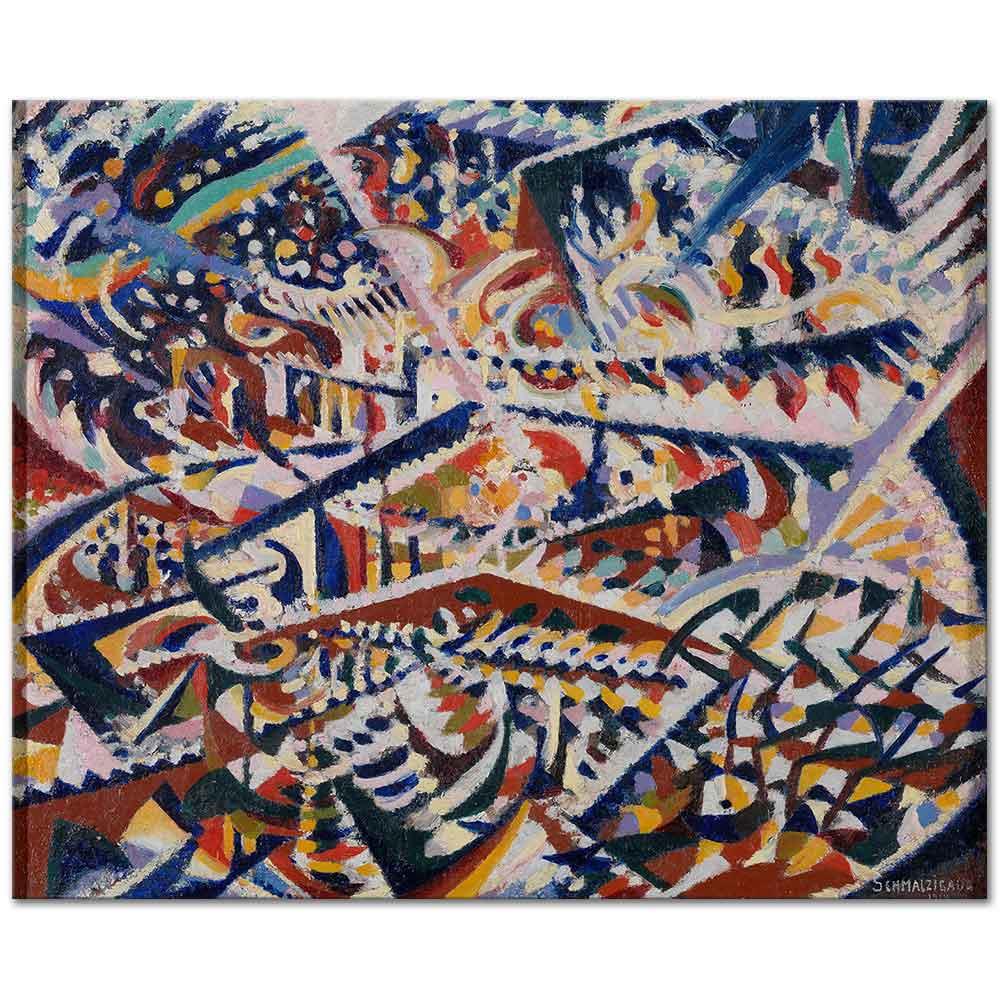 Jules Schmalzigaug Işık + Aynalar ve Kalabalık Kanvas Tablo