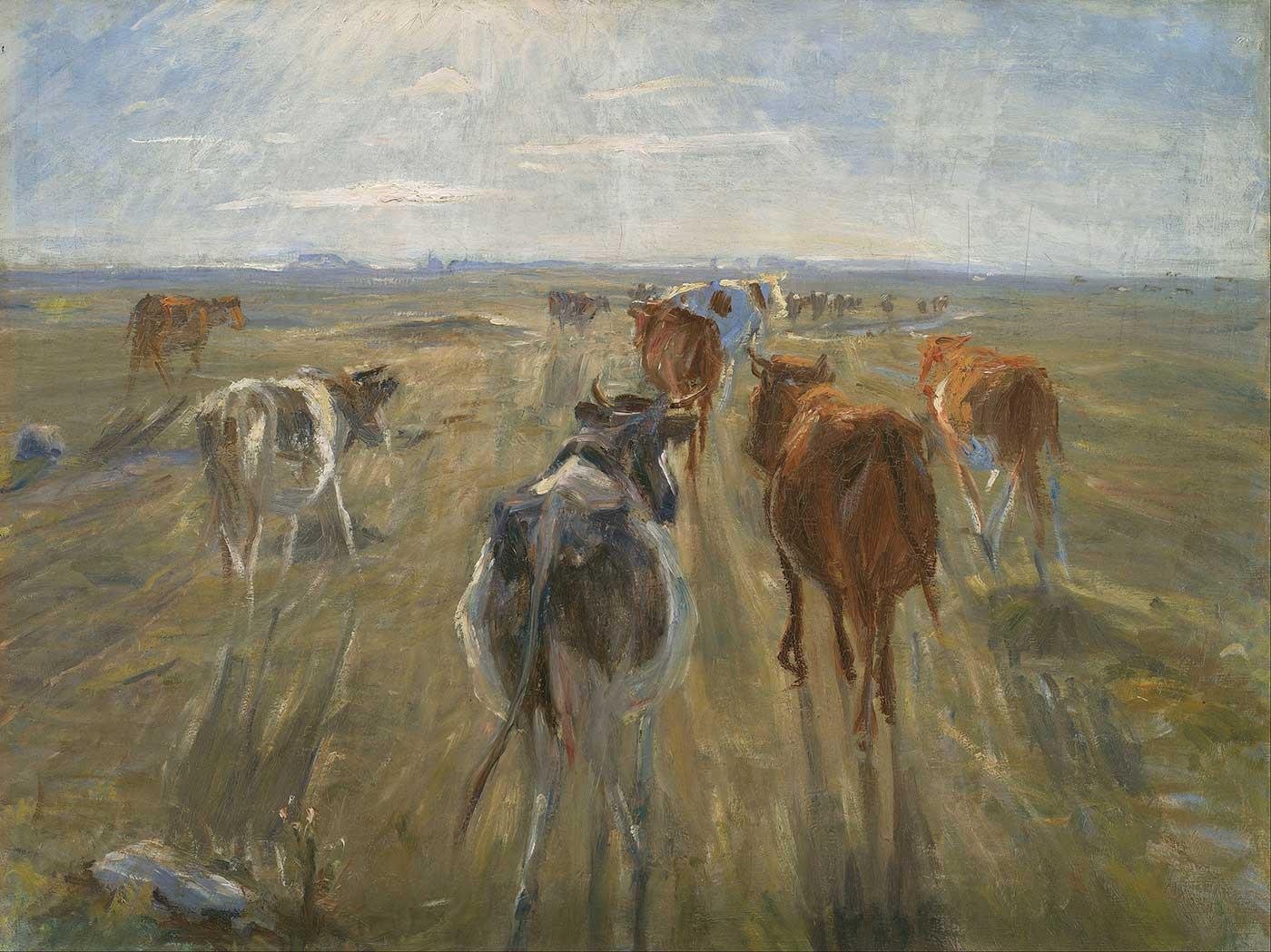 Long Shadows, Cattle on the Island of Saltholm by Theodor Philipsen