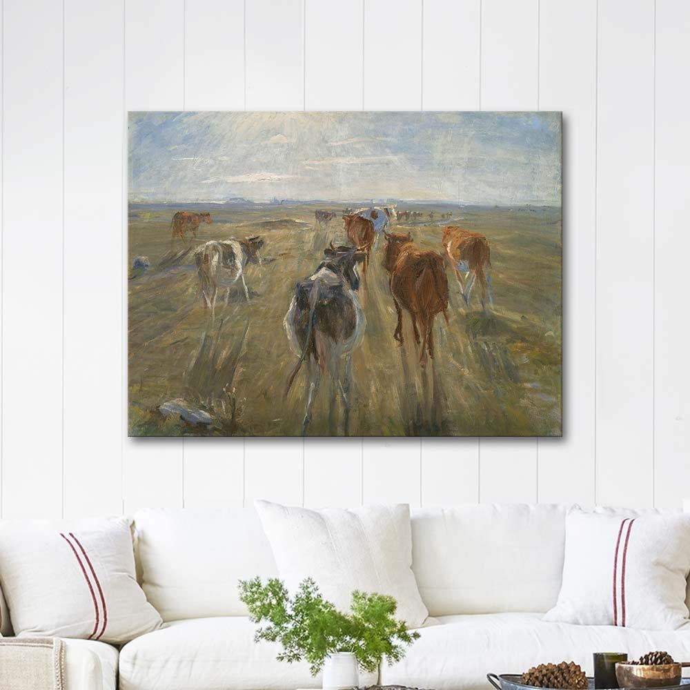 Long Shadows, Cattle on the Island of Saltholm by Theodor Philipsen as Art Print