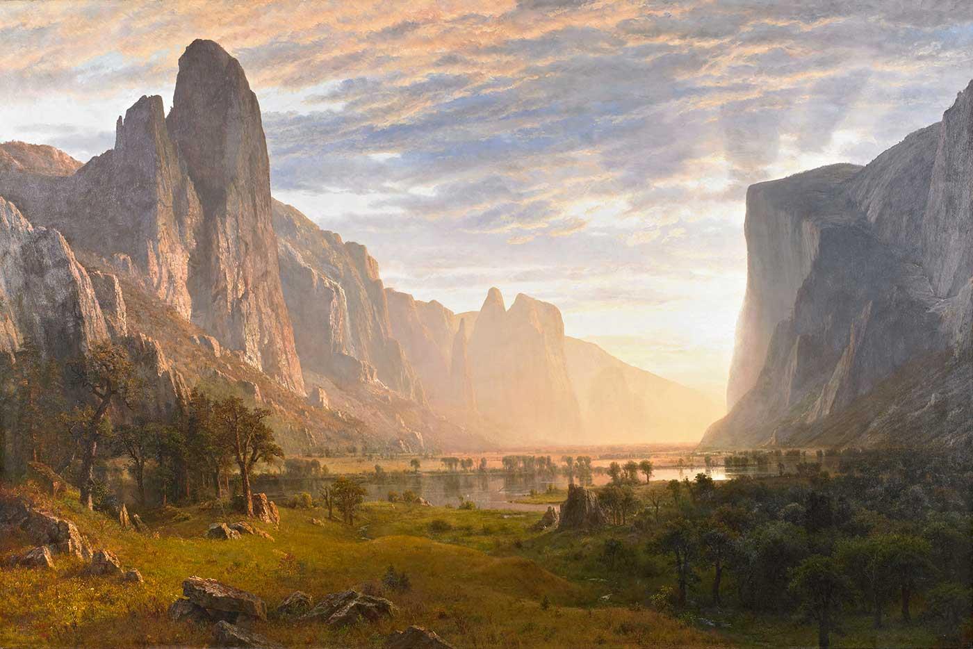 Albert Bierstadt Yosemite Vadisine Bakış Kanvas Tablo