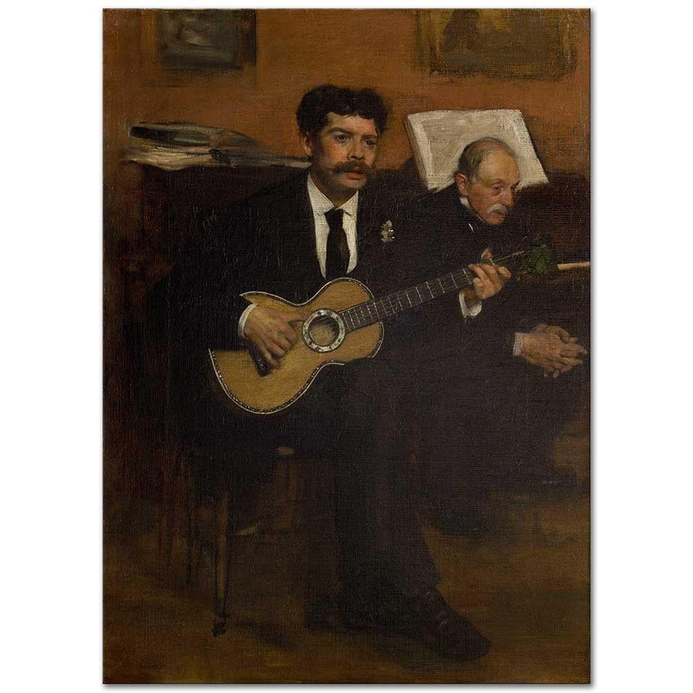Lorenzo Pagans And Auguste De Gas by Edgar Degas