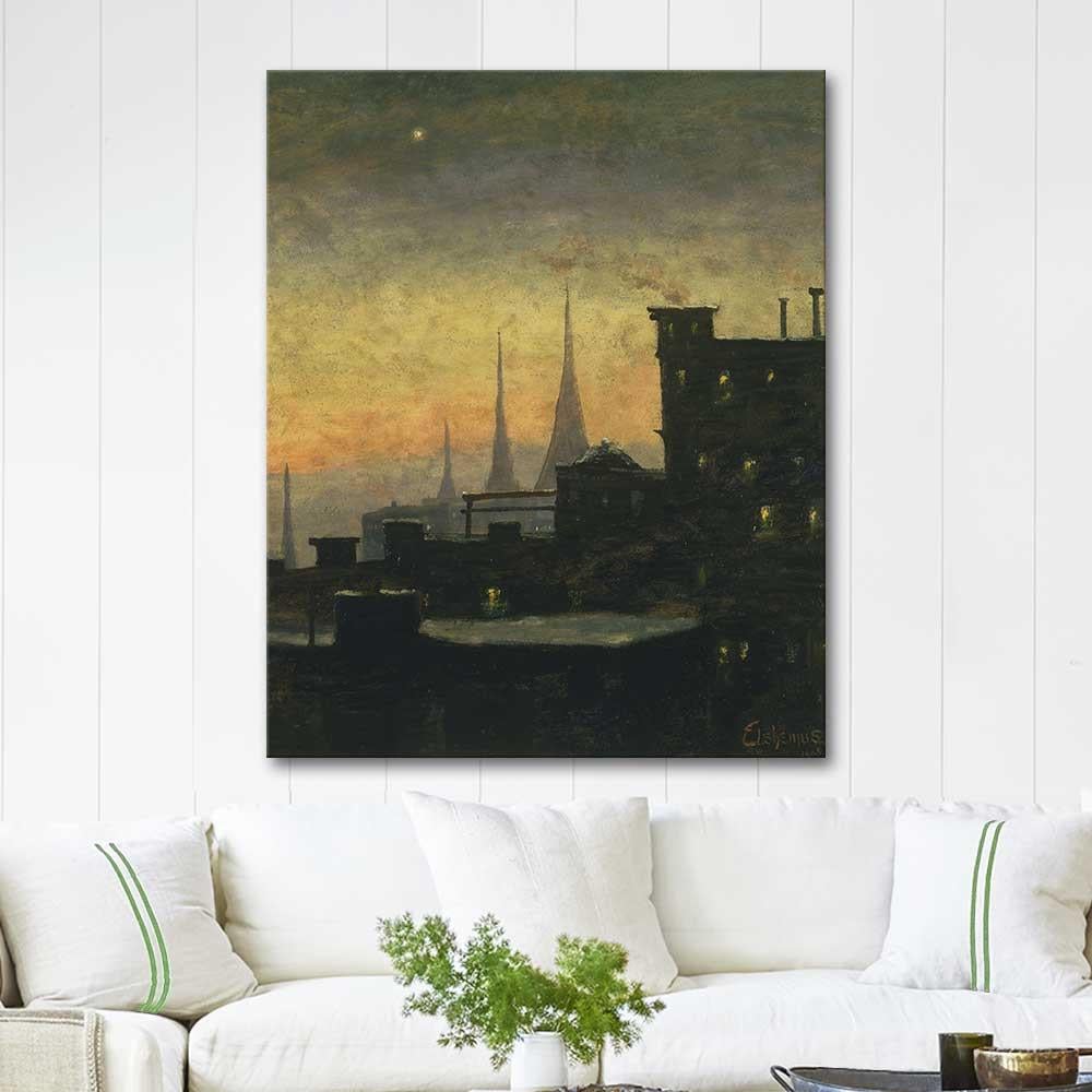 Louis Michel Eilshemius New York Roof Tops Art Print