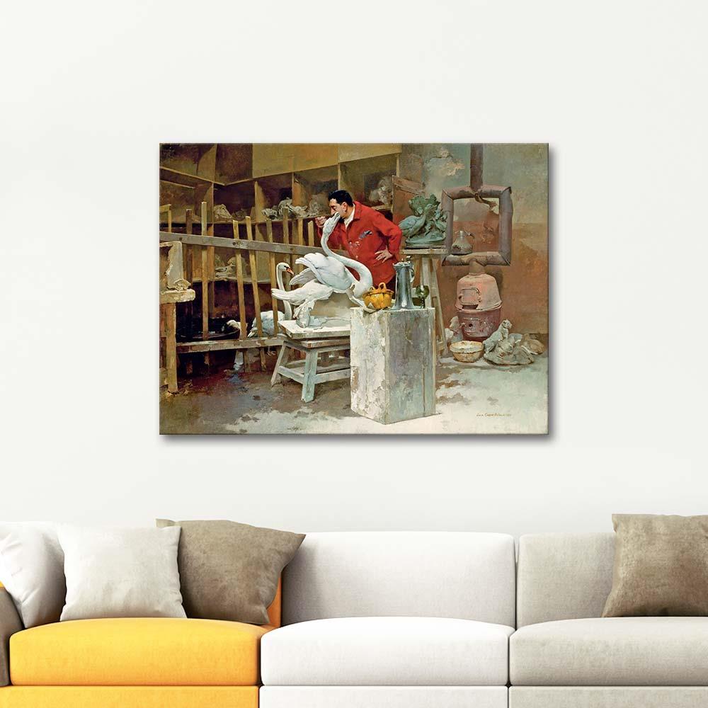 Louis Robert Carrier Belleuse The Animal Sculptor Art Print