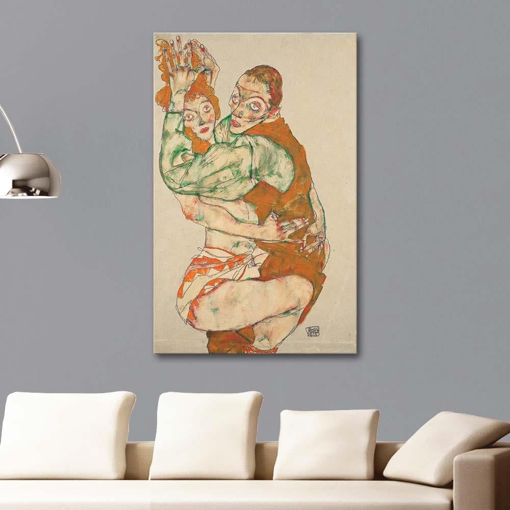 Lovemaking by Egon Schiele as Art Print