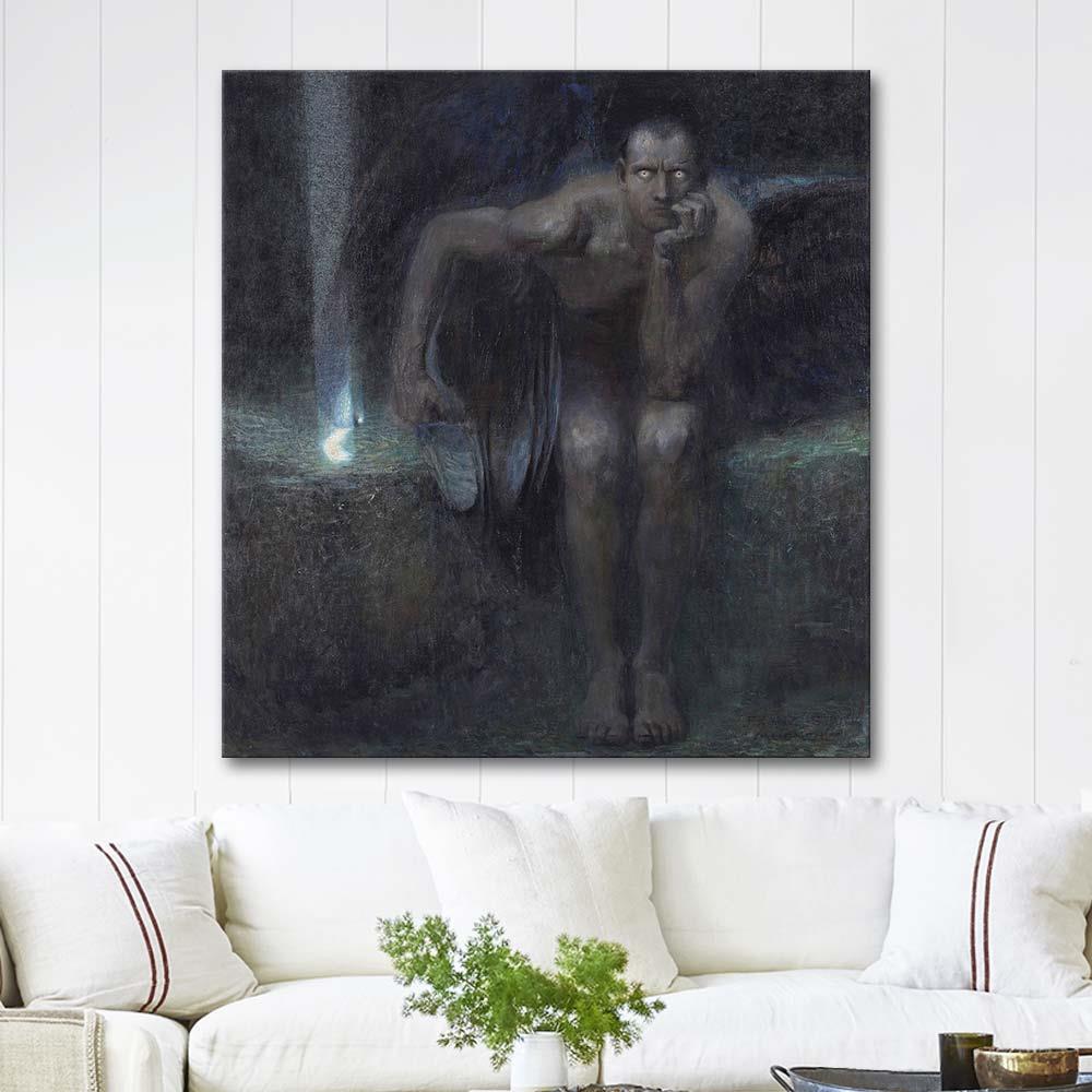 Lucifer by Franz von Stuck as Art Print
