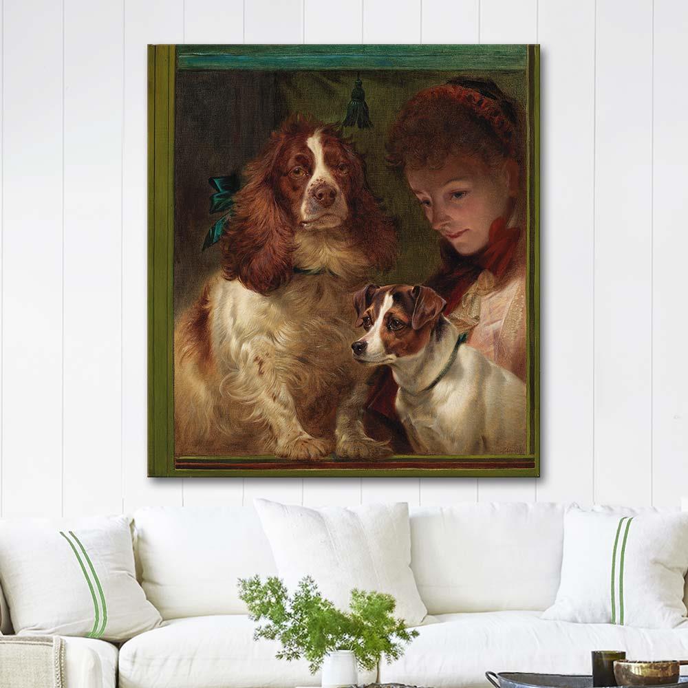 Richard Ansdell Şanslı Köpekler Kanvas Tablo