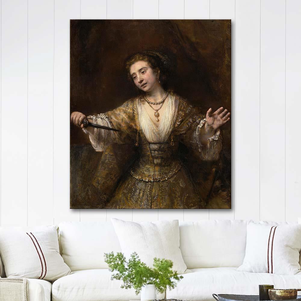 Lucretia by Rembrandt van Rijn as Art Print