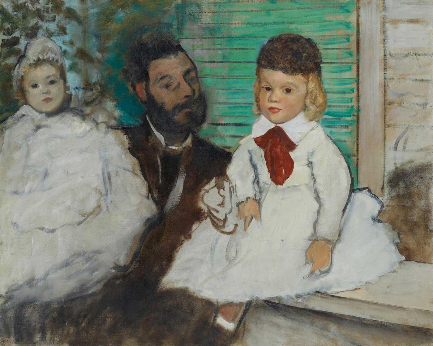 Edgar Degas Ludovic Lepic ve Kızları Kanvas Tablo