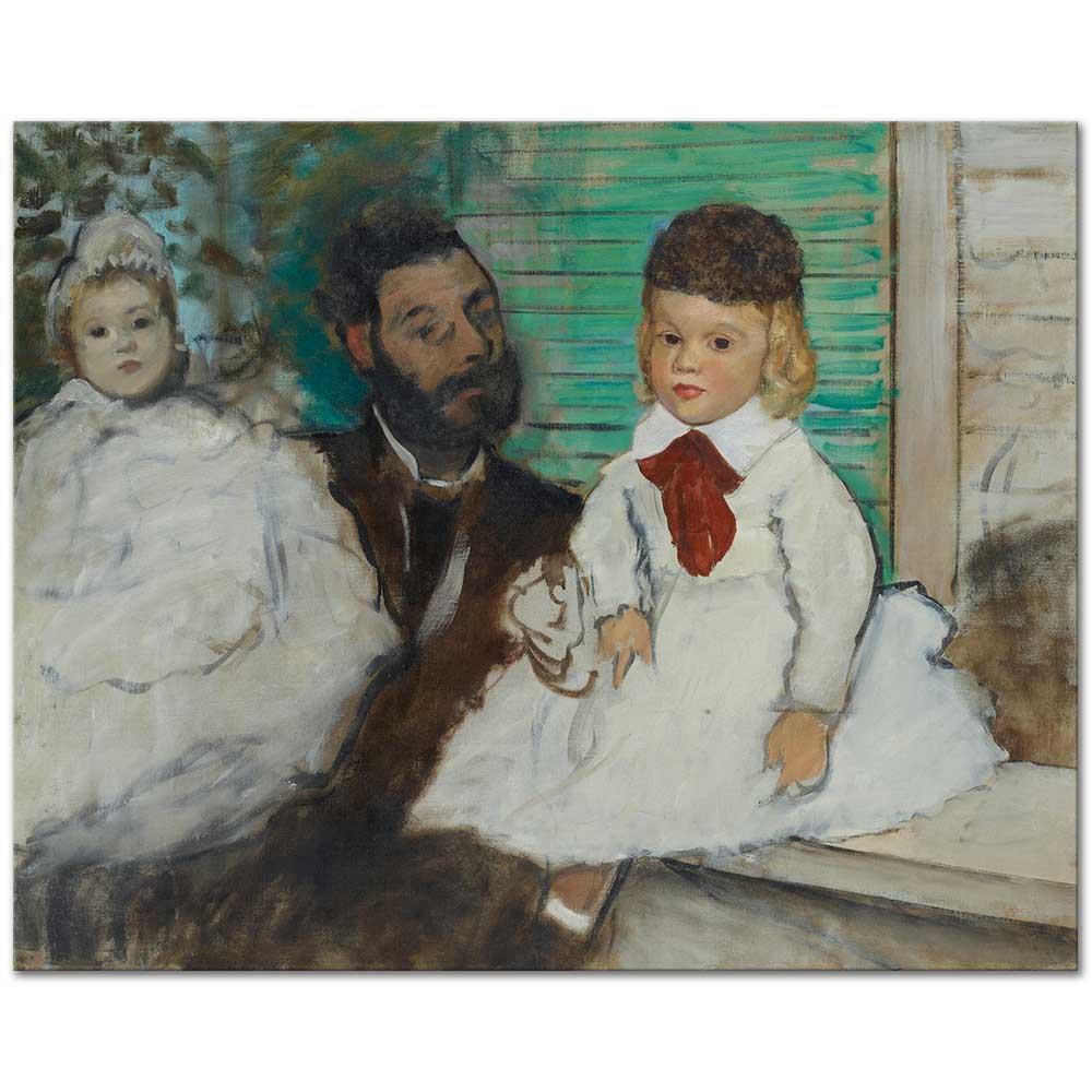 Edgar Degas Ludovic Lepic ve Kızları Kanvas Tablo