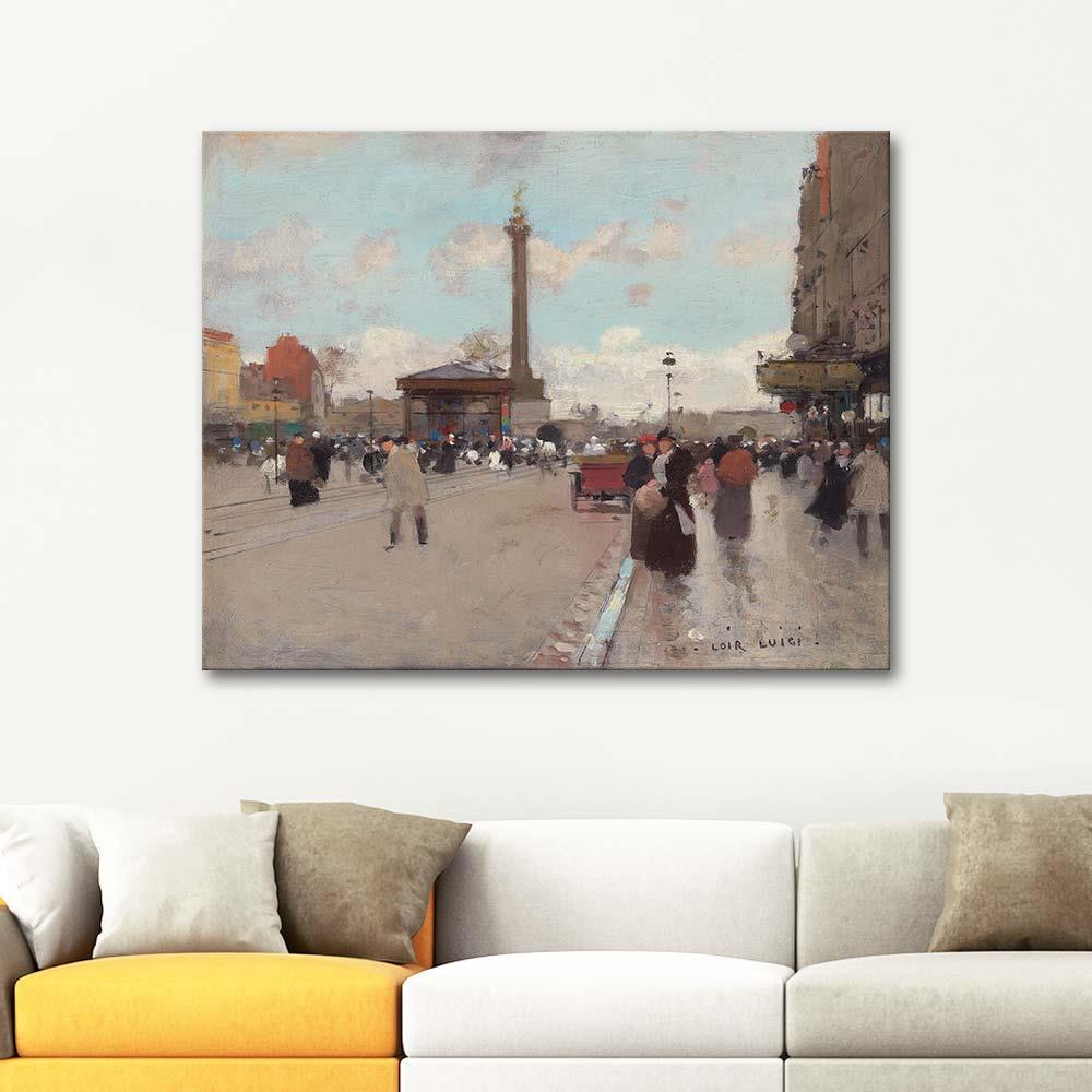 Luigi Loir Bastille Meydanı Kanvas Tablo