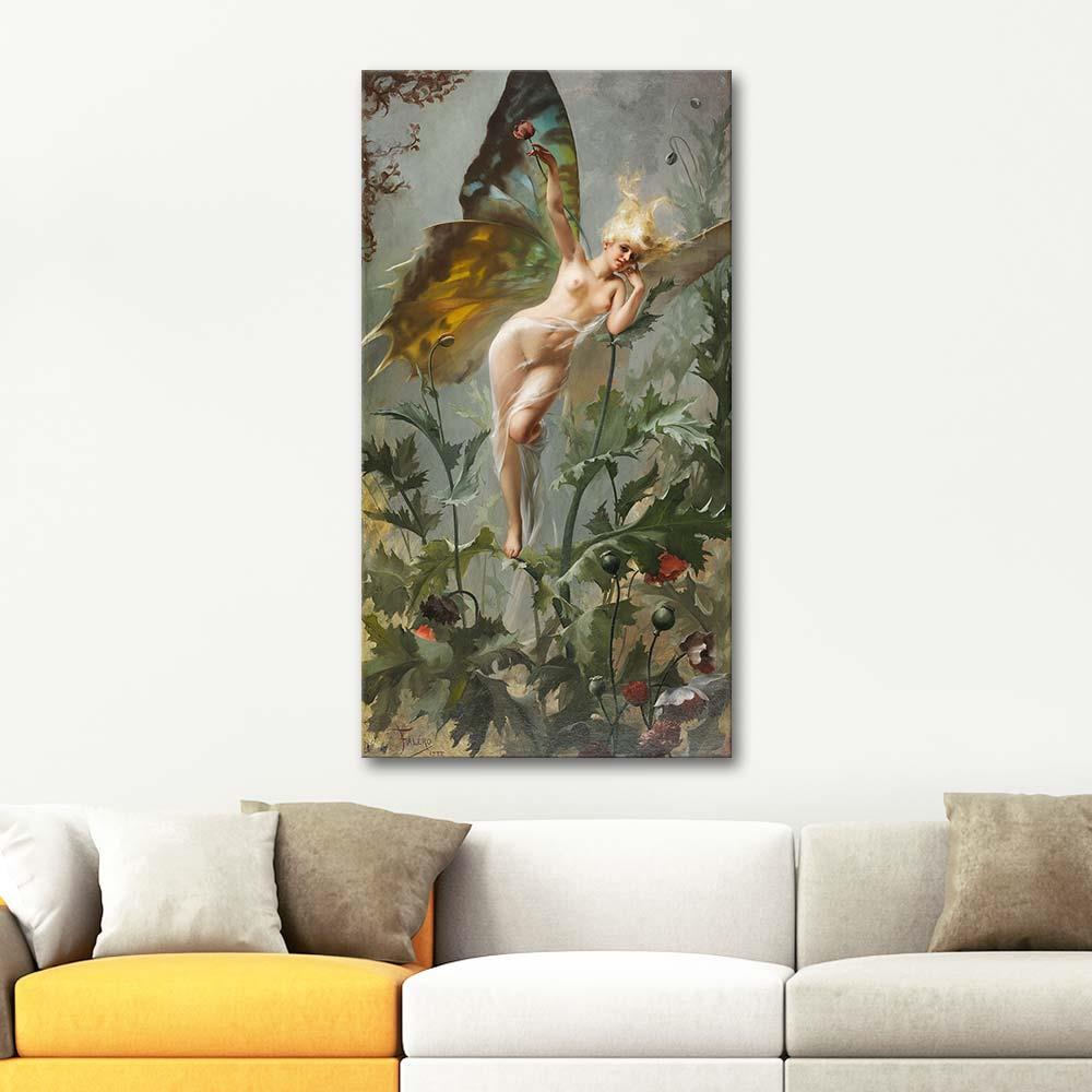 Luis Ricardo Falero Butterfly Woman Art Print