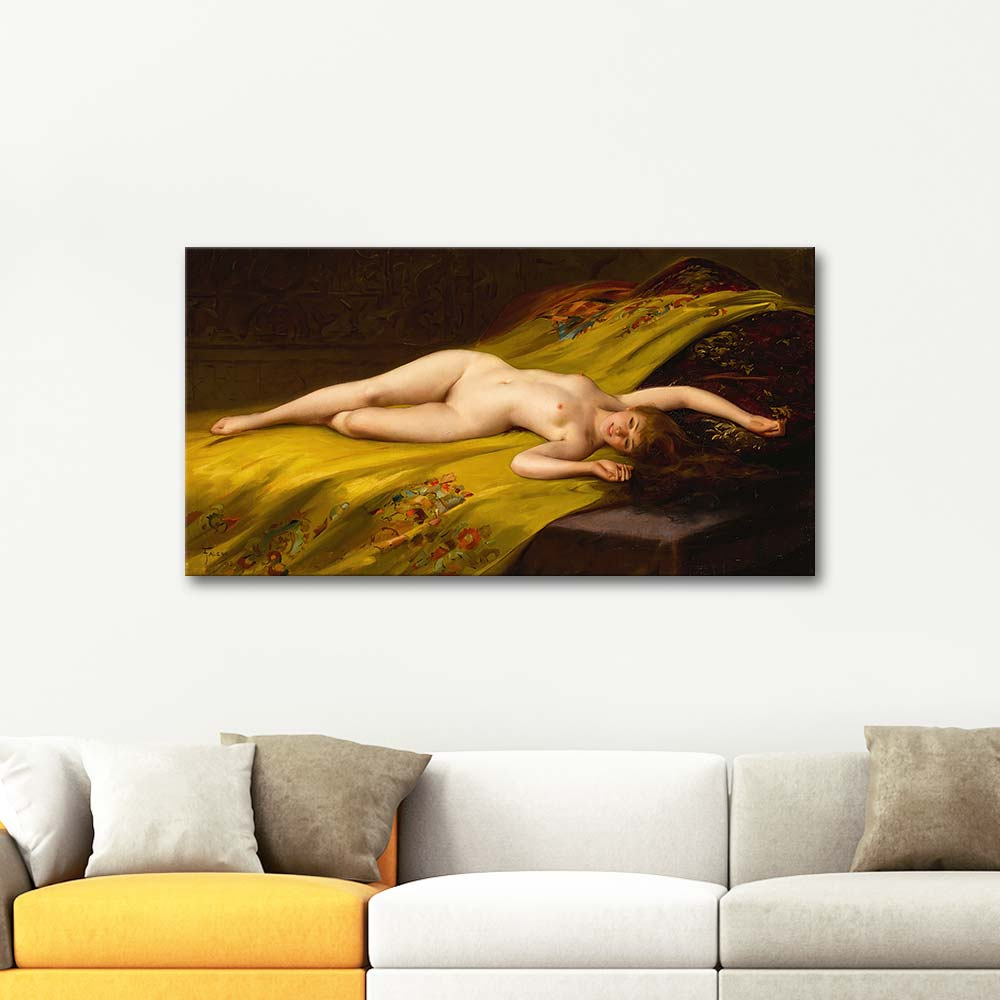 Luis Ricardo Falero Reclining Nude Art Print