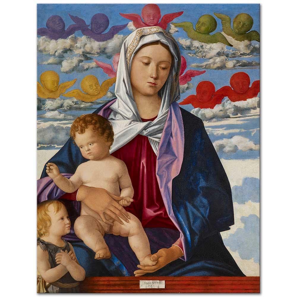 Madonna and Child with St John the Baptist by Giovanni Bellini as  Art Print