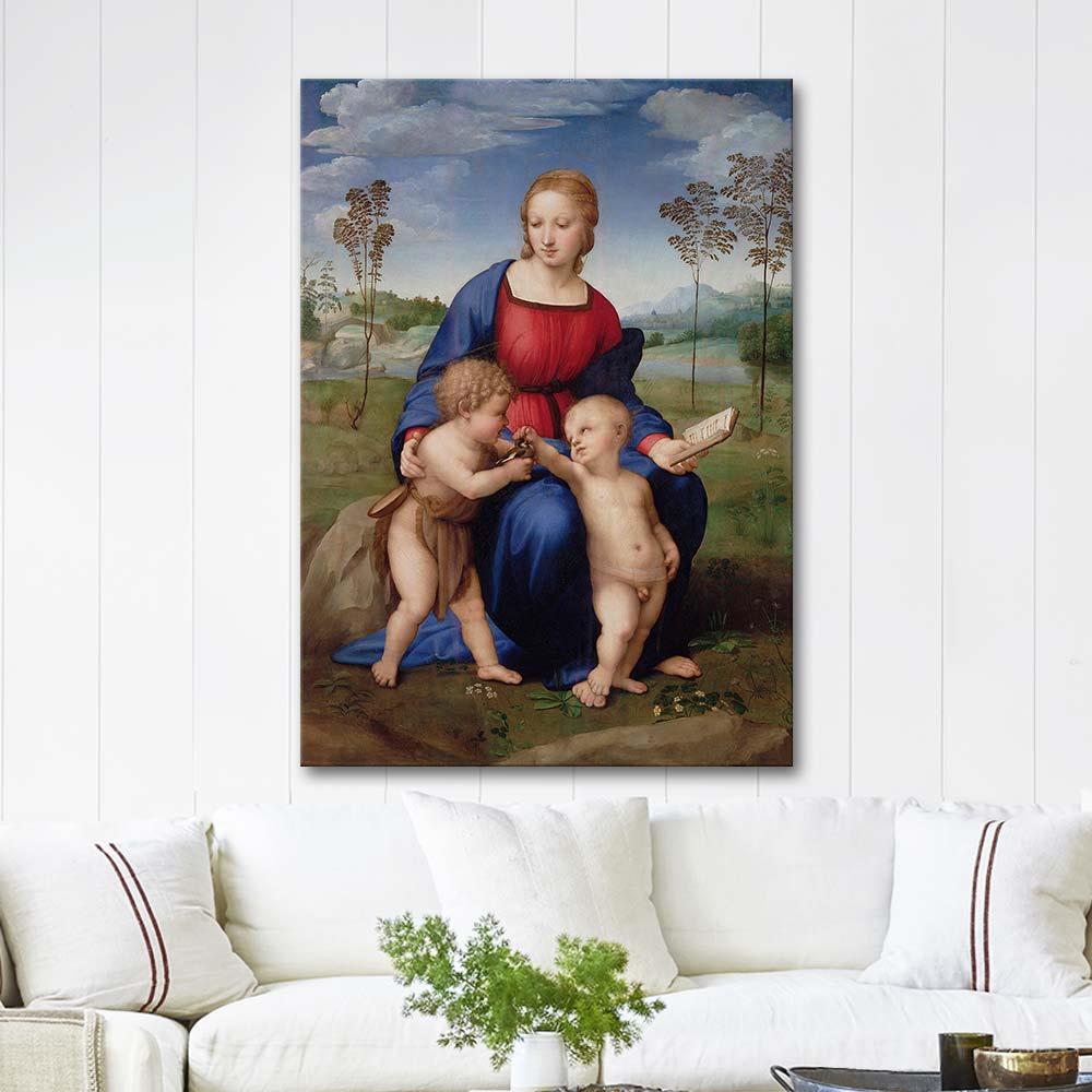 Raphael Saka Kuşlu Madonna Kanvas Tablo