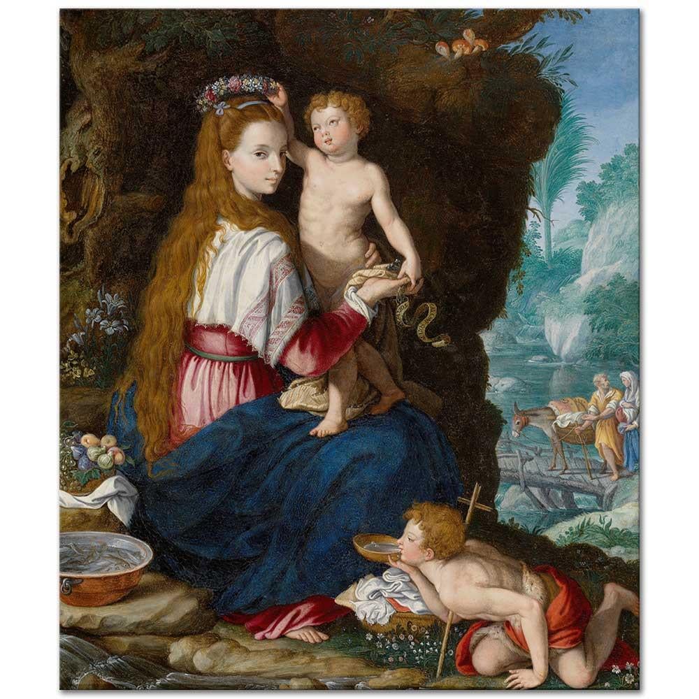 Alessandro Allori Madonna Çocuk Yahya ile Birlikte Kanvas Tablo