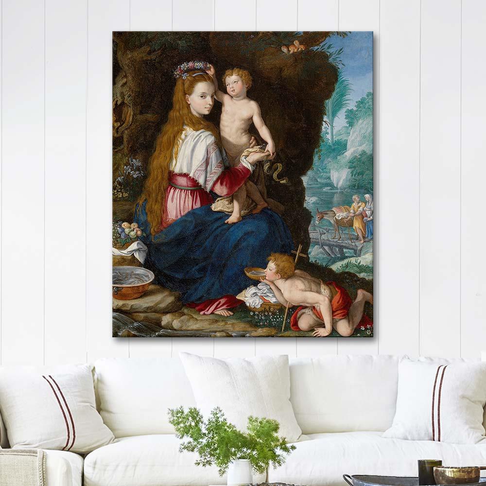 Alessandro Allori Madonna Çocuk Yahya ile Birlikte Kanvas Tablo