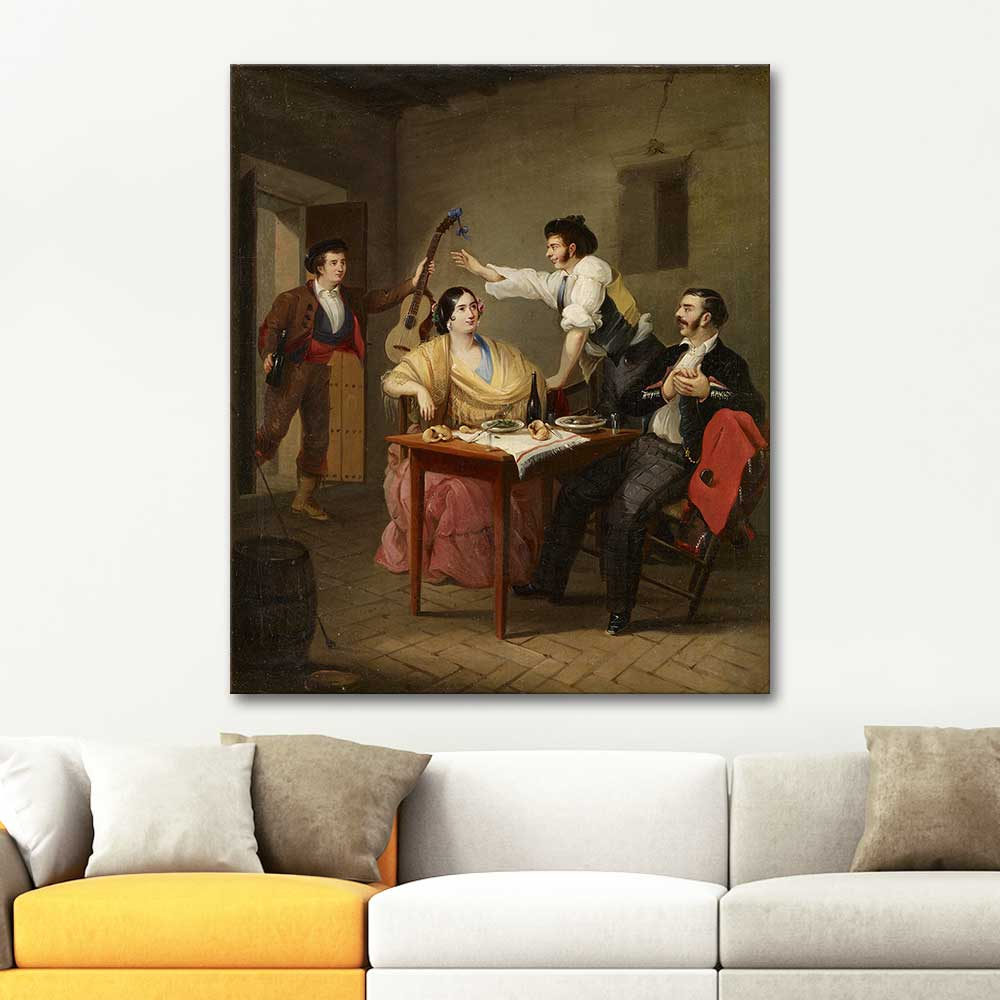 Manuel Cabral Aguado Bejarano Singing at the Table Art Print 