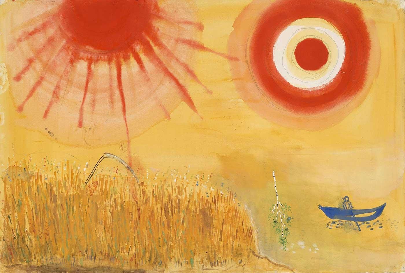 Marc Chagall Tarlada Öğleden Sonra Güneşi Kanvas Tablo