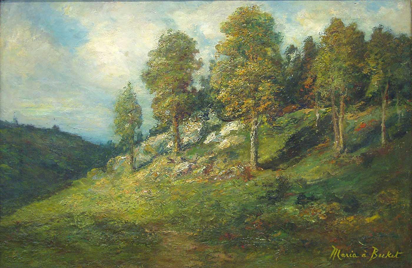 Hillside Landscape by Maria A Becket