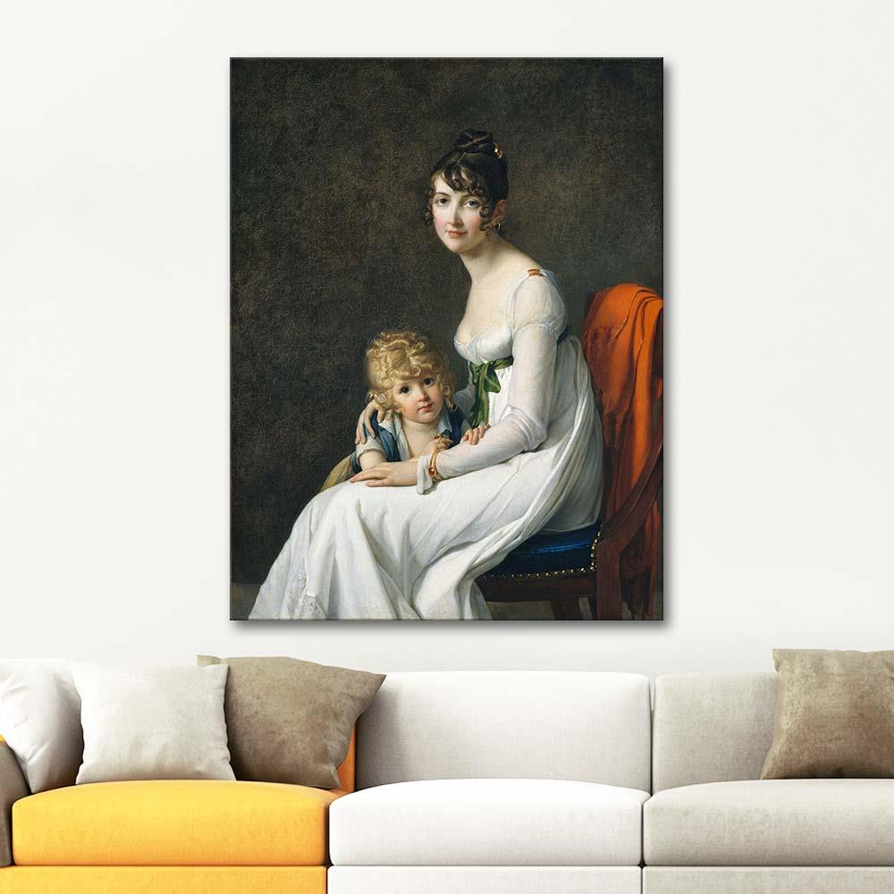 Marie Guillemine Benoist Madame Philippe Desbassayns de Richemont Kanvas Tablo