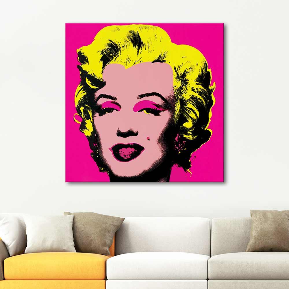 Andy Warhol Marilyn Monroe Pembe Kanvas Tablo