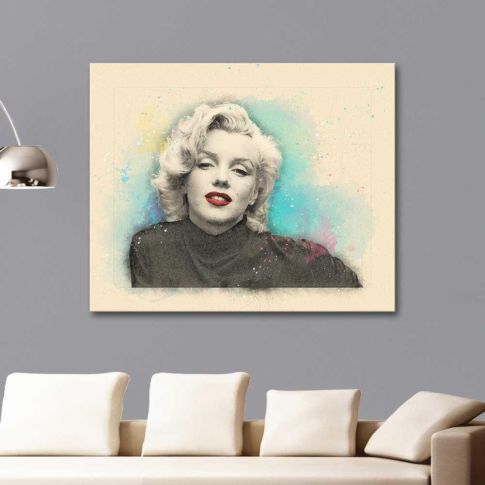 Marilyn Monroe Portresi Özel Tasarım Kanvas Tablo