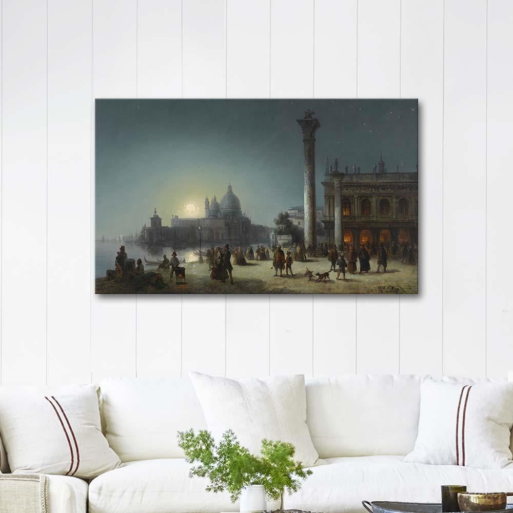 Markusplatz Venedig by Josef Püttner as Art Print