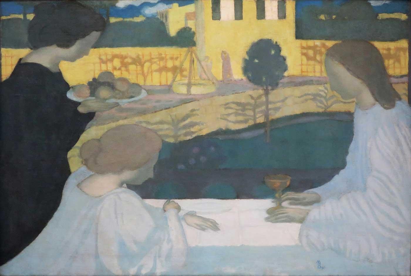 Maurice Denis Martha ve Mary Kanvas Tablo