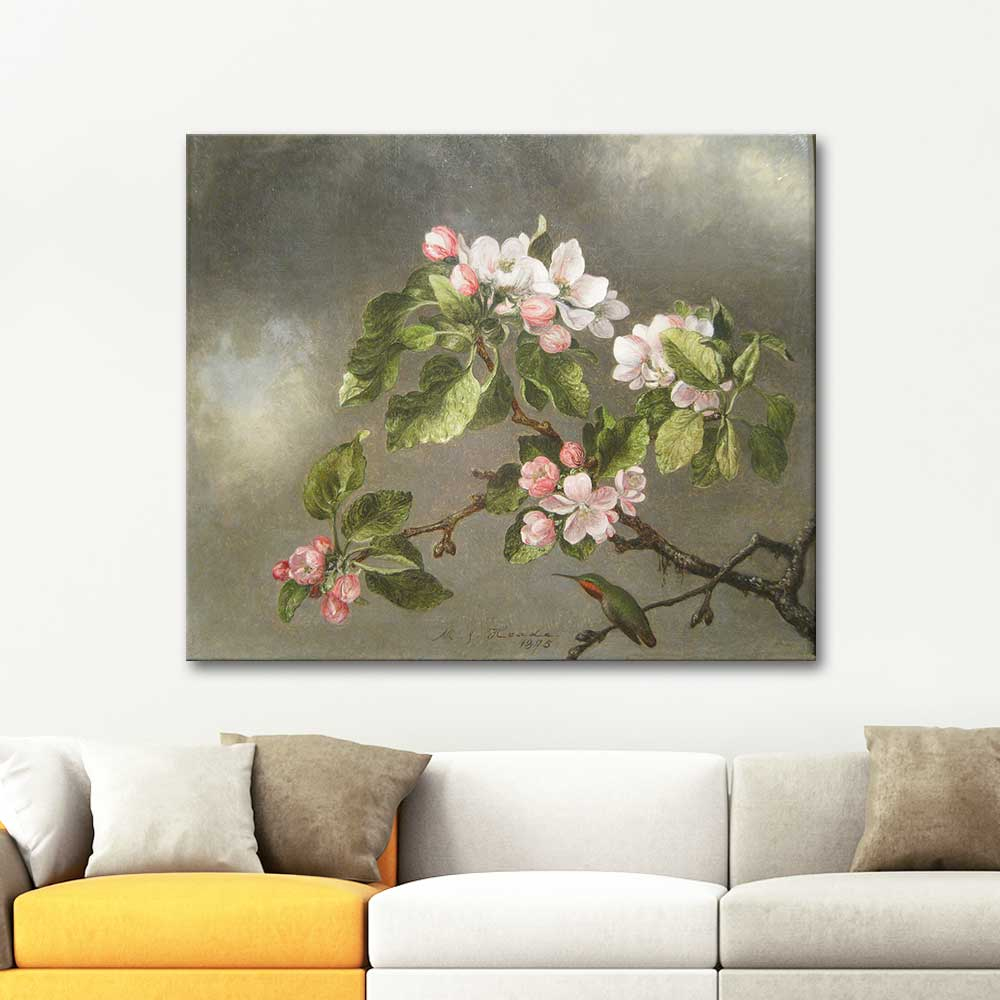 Martin Johnson Heade Elma Çiçekleri Kanvas Tablo