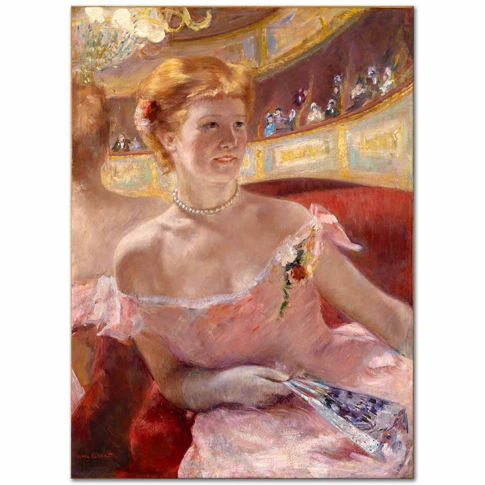 Mary Cassatt Locadaki İnci Kolyeli Kadın Kanvas Tablo