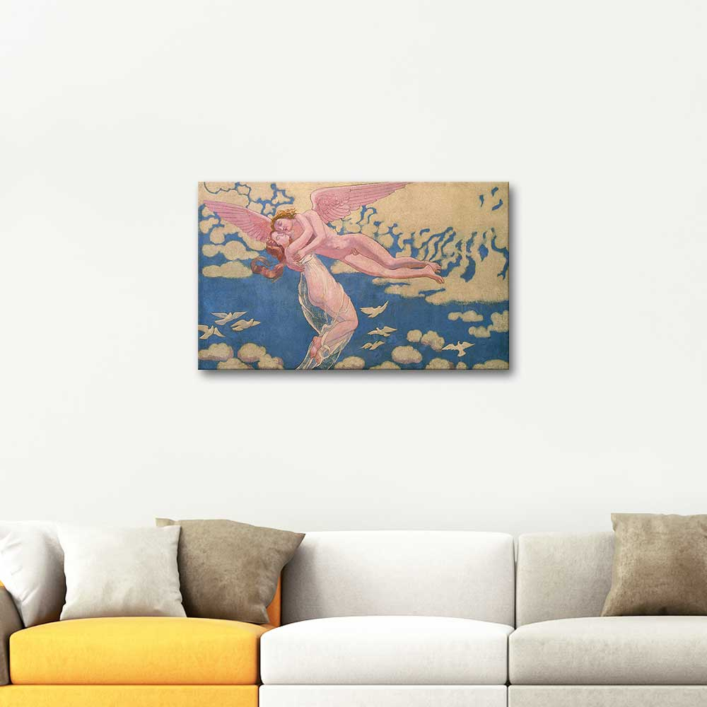 Maurice Denis Cupid Carries Psyche to the Heaven Art Print
