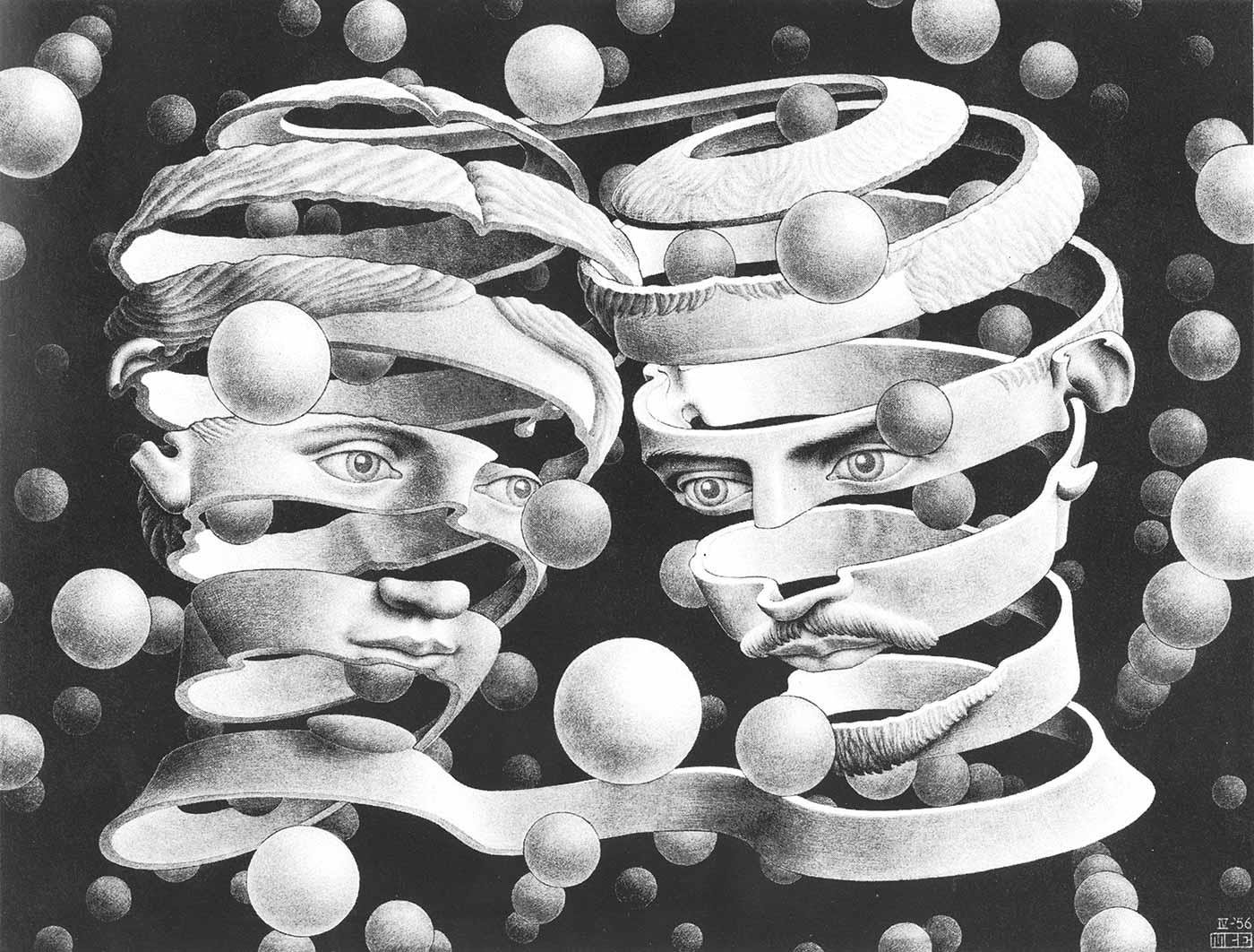 Maurits Cornelis Escher Bağlılık Bandı Kanvas Tablo