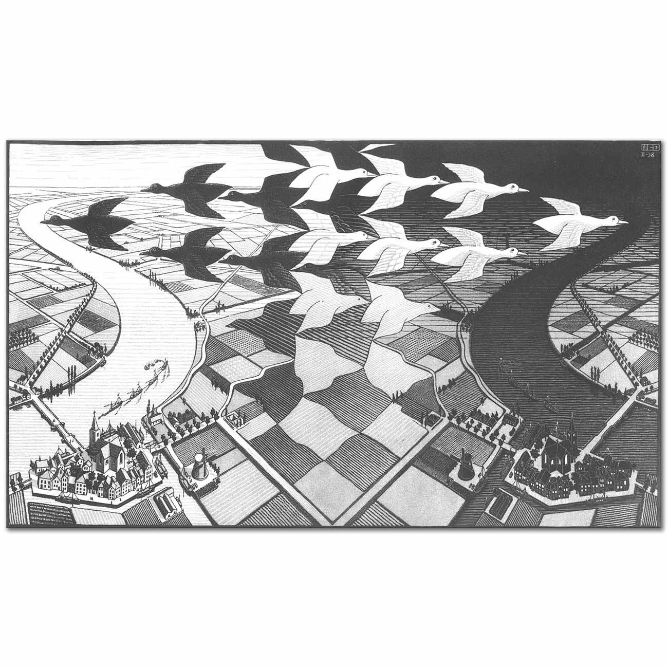 Day and Night by Maurits Cornelis Escher