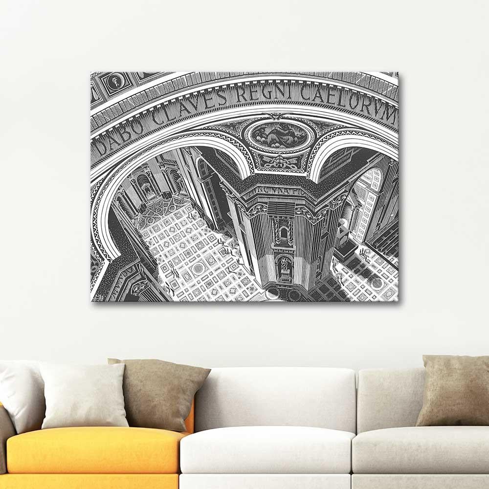 Maurits Cornelis Escher St Peters Roma Kanvas Tablo