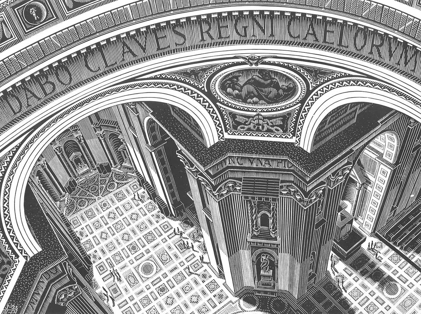 Maurits Cornelis Escher St Peters Roma Kanvas Tablo