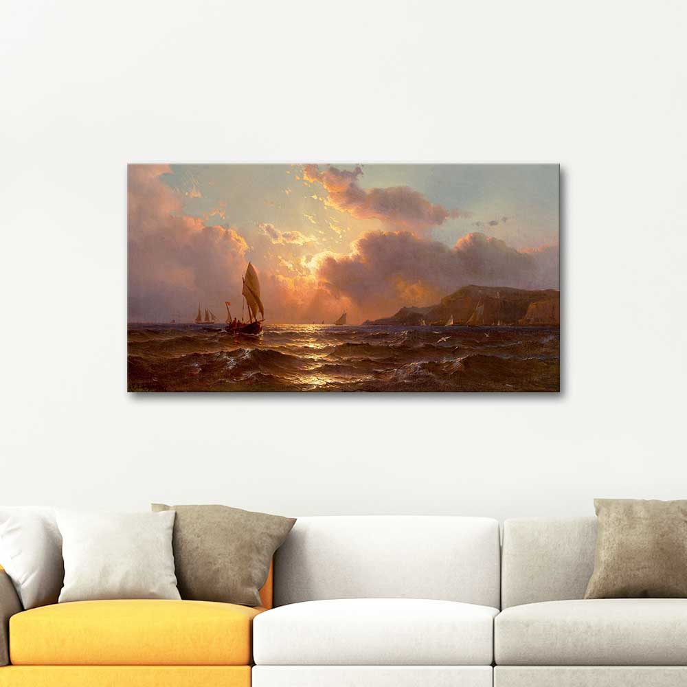 Mauritz de Haas Early Morning off the Coast Art Print