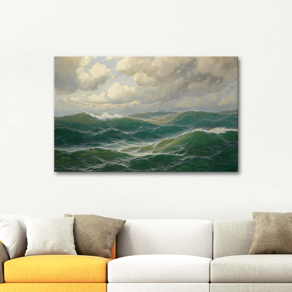 Max Jensen Seagulls Over The Waves Art Print