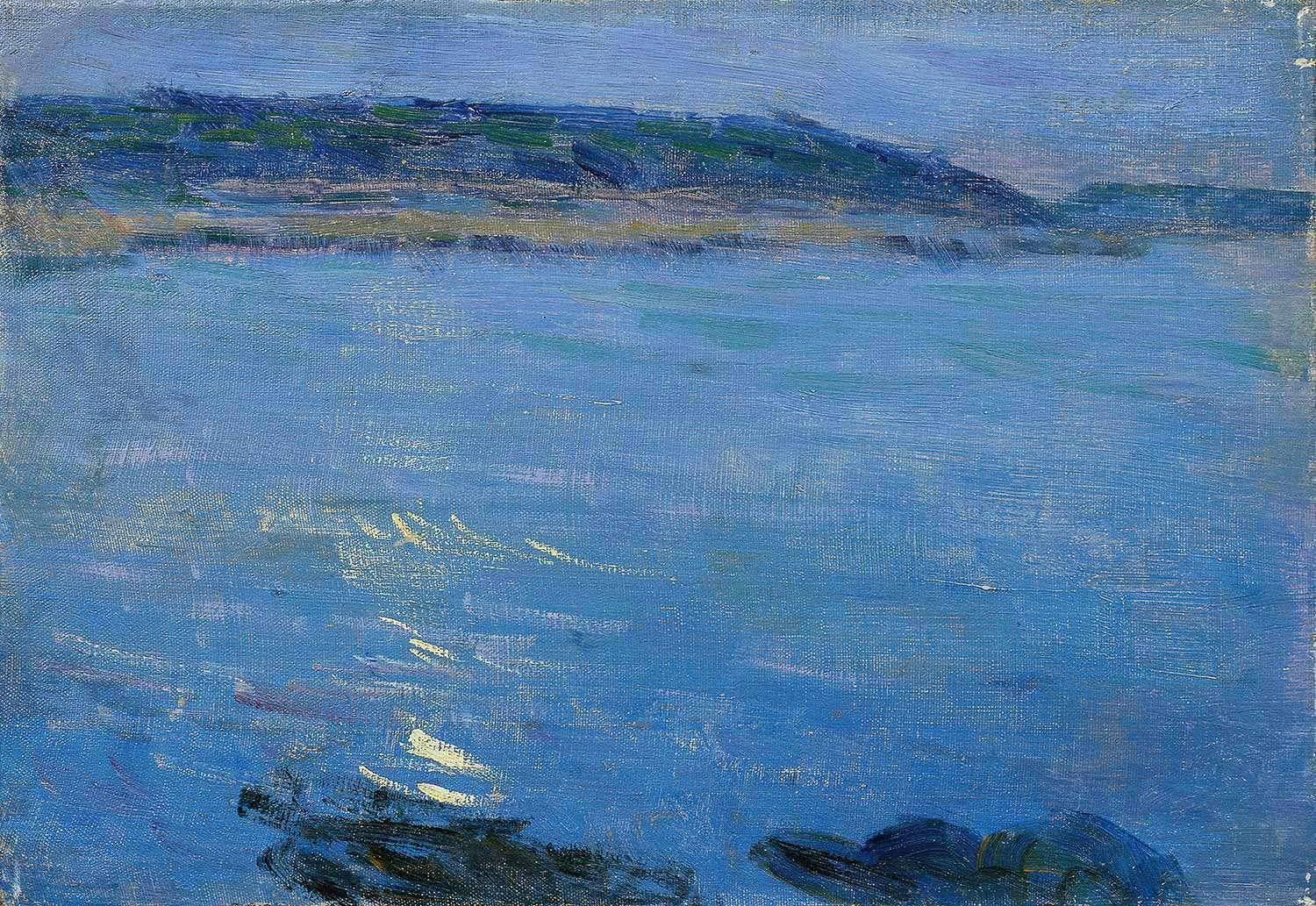 Max Kurzweil Blue Seascape In The Moonlight Art Print