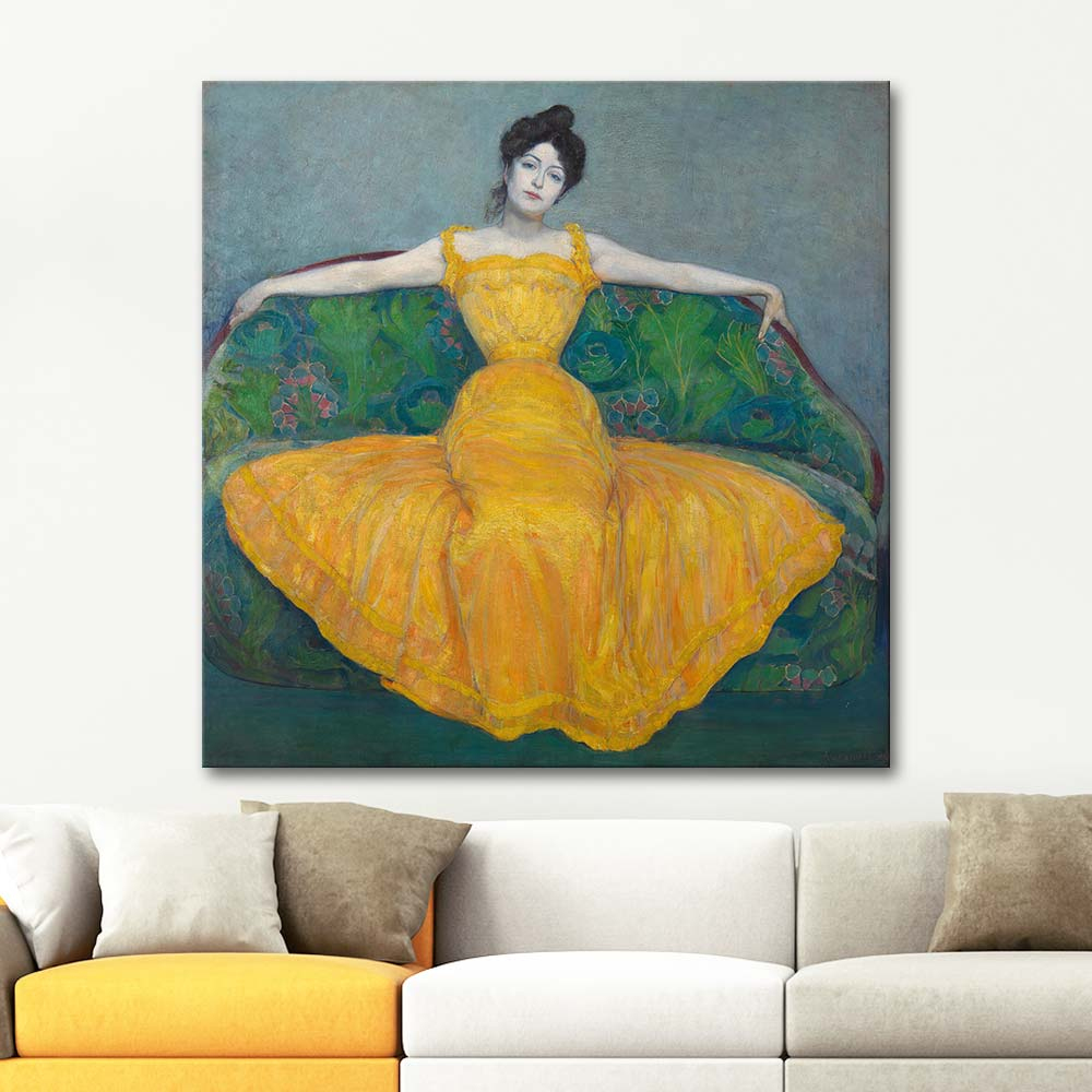 Max Kurzweil Lady In Yellow Art Print