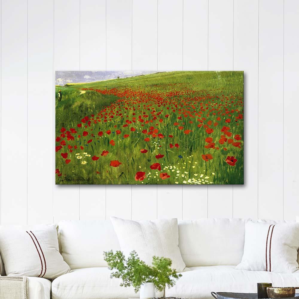 Meadow with Poppies by Pal Szinyei Merse as Art Print