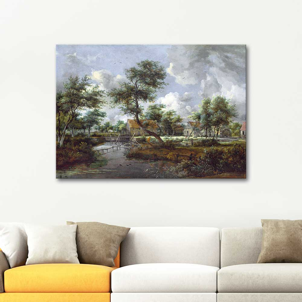 Meindert Hobbema The Watermills at Singraven Art Print