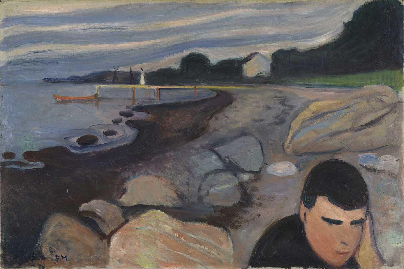 Melancholy by Edvard Munch (1892) as Art Print