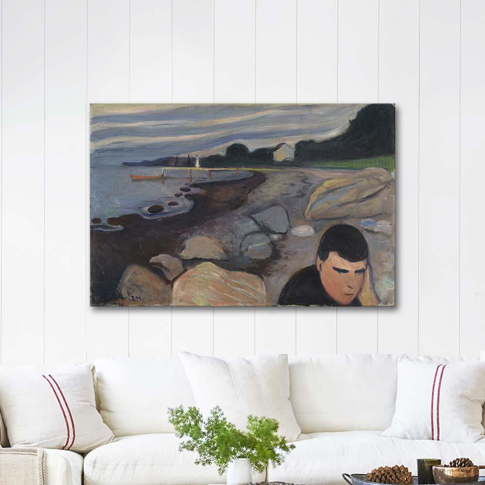 Melancholy by Edvard Munch (1892) as Art Print