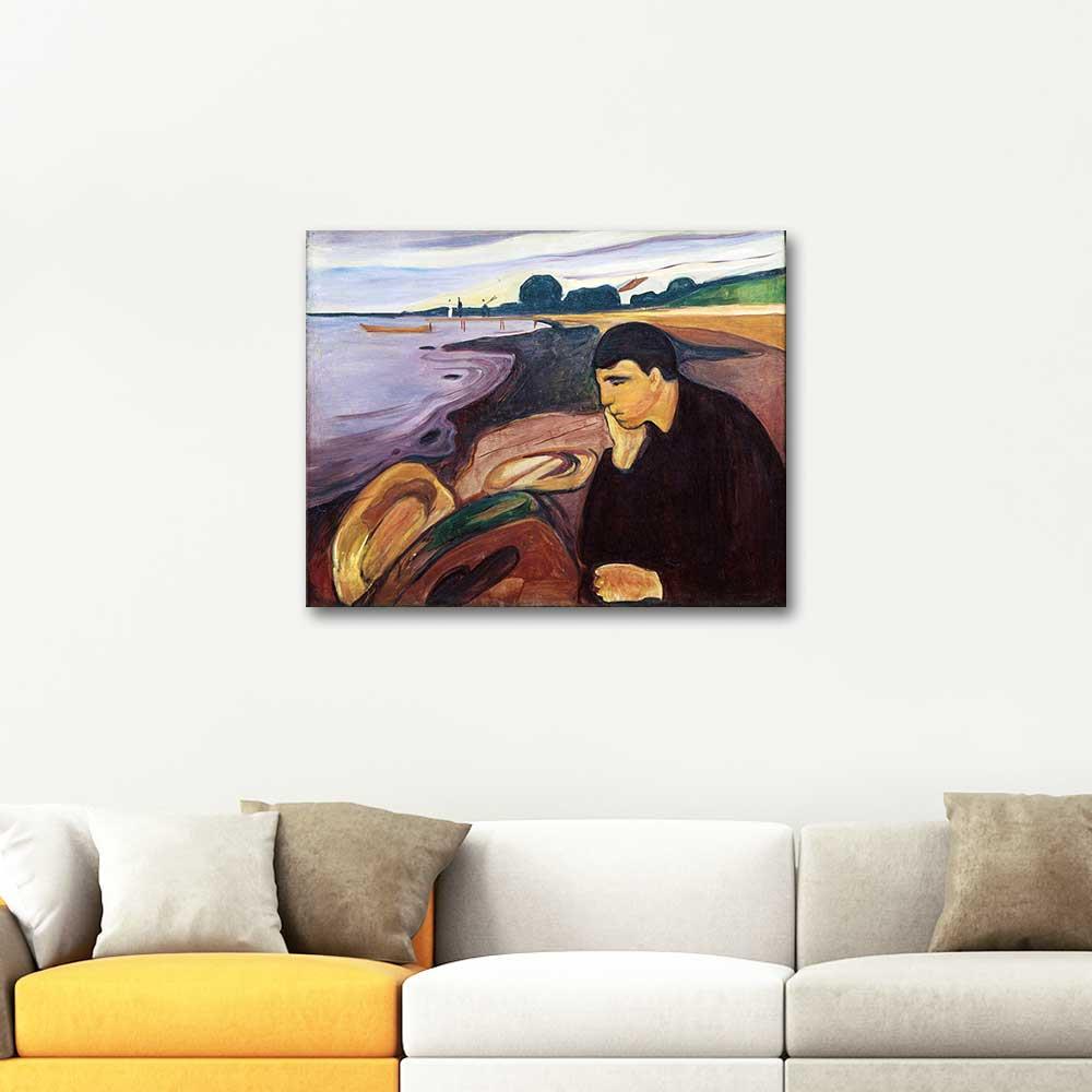 Edvard Munch Melankoli Kanvas Tablo