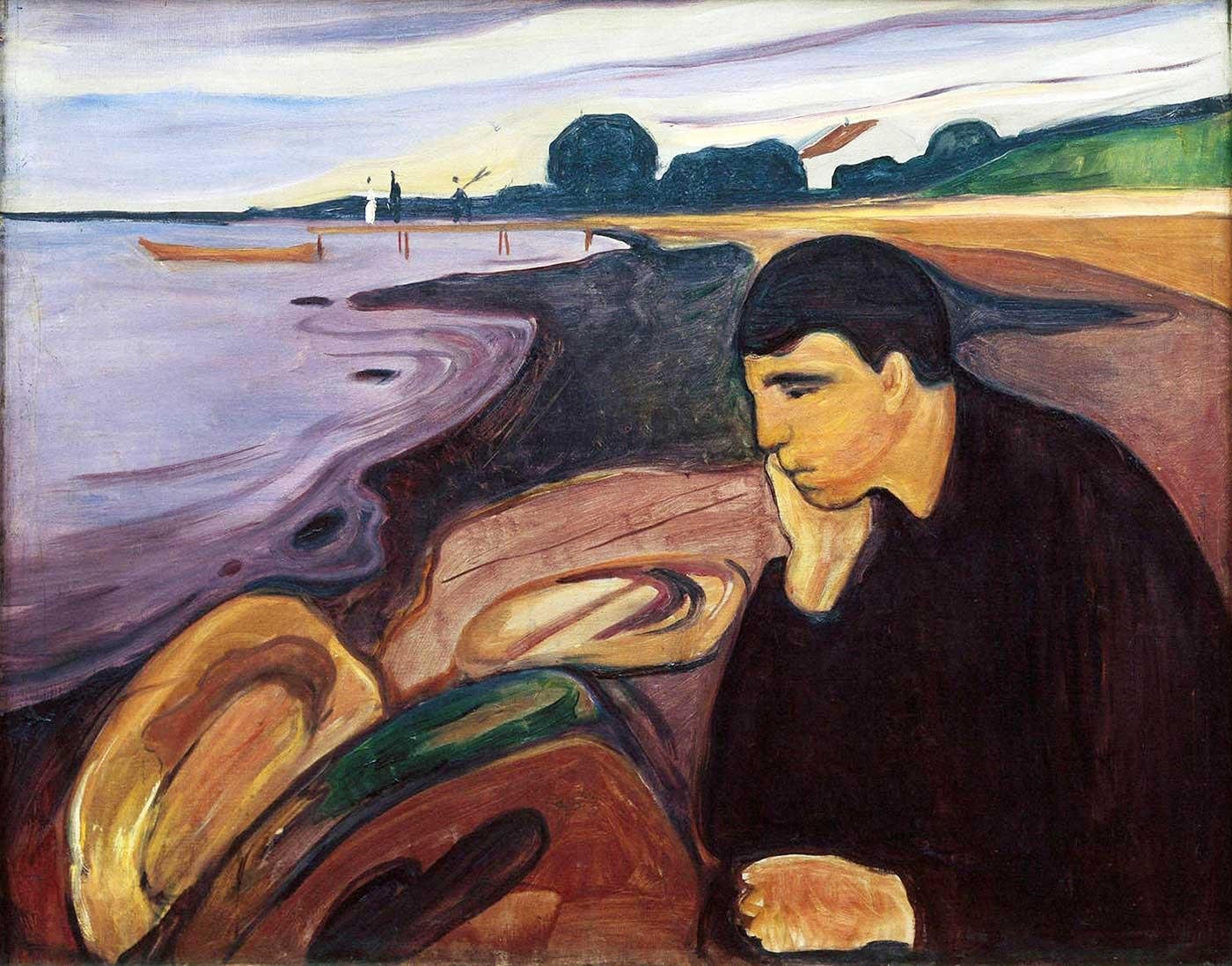 Edvard Munch Melankoli Kanvas Tablo